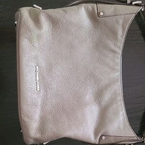 Michael Kors Gray Shoulder Bag with Textured Leather